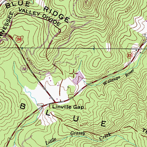 Topographic Map of Inver Lochy Dam, NC