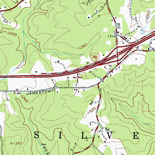 Topographic Map of Brindle Mines (historical), NC