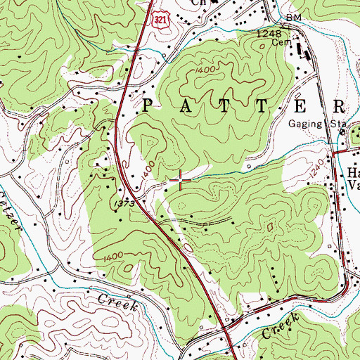 Topographic Map of Happy Valley School, NC