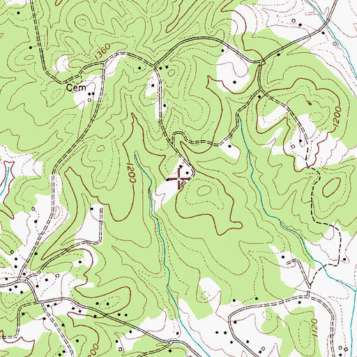 Topographic Map of West Caldwell High School, NC