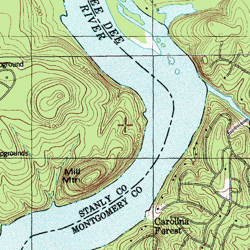 Topographic Map of Tindalsville (historical), NC