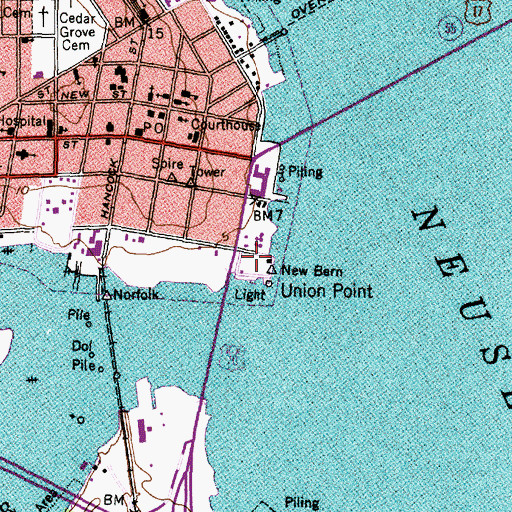 Topographic Map of Union Point Park, NC