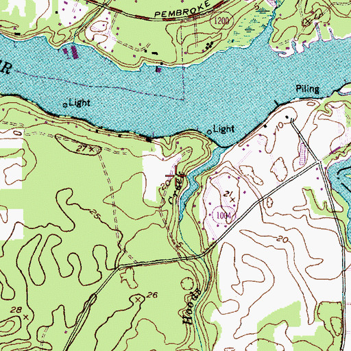 Topographic Map of Country Club Hills, NC