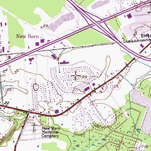 Topographic Map of Southgate, NC