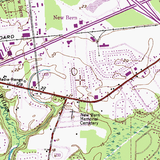 Topographic Map of Quail Ridge, NC