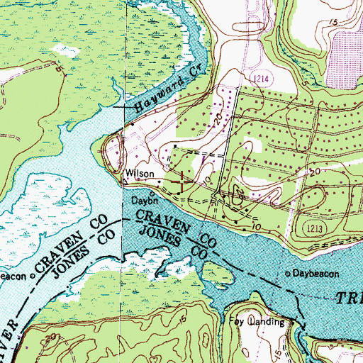 Topographic Map of Manning Park, NC