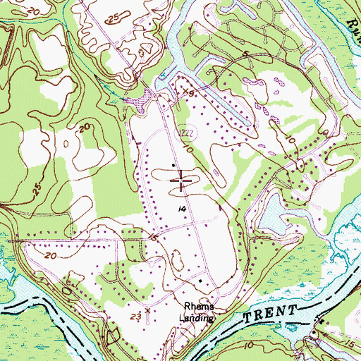 Topographic Map of River Bend, NC