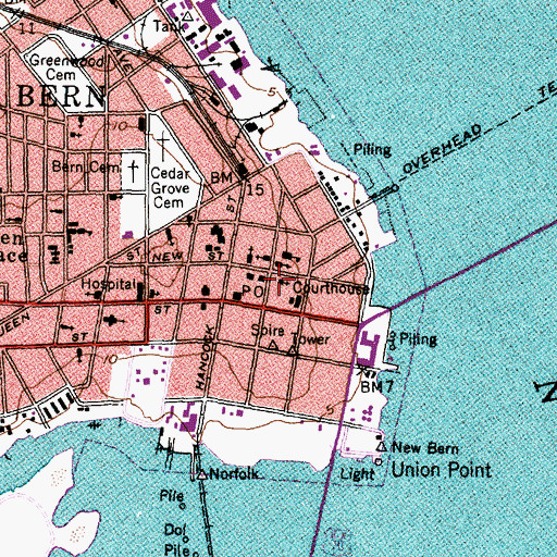 Topographic Map of Centenary Methodist Church, NC