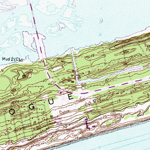 Topographic Map of Queens Court, NC