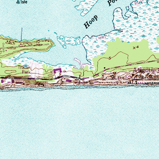 Topographic Map of Dunescape Condos, NC