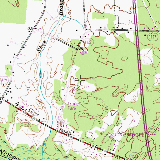 Topographic Map of Conner Village, NC