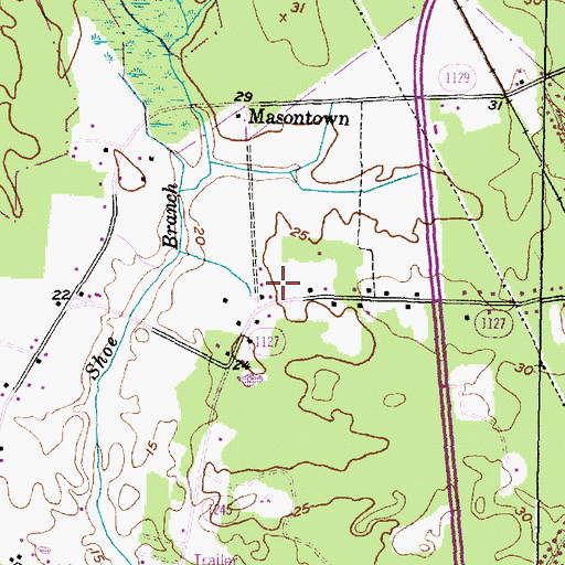 Topographic Map of Ashley Place, NC