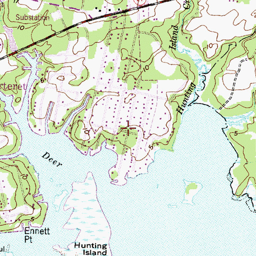 Topographic Map of Country Club Point, NC