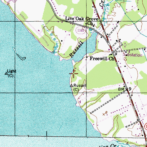 Topographic Map of Deer Field Shores, NC