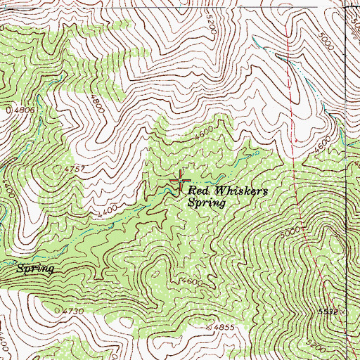 Topographic Map of Red Whiskers Spring, AZ