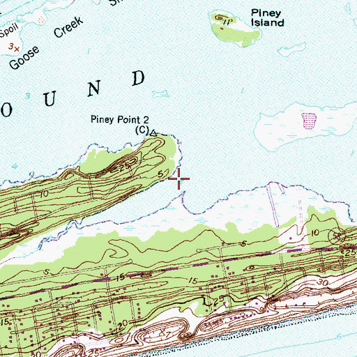 Topographic Map of Piney Creek, NC