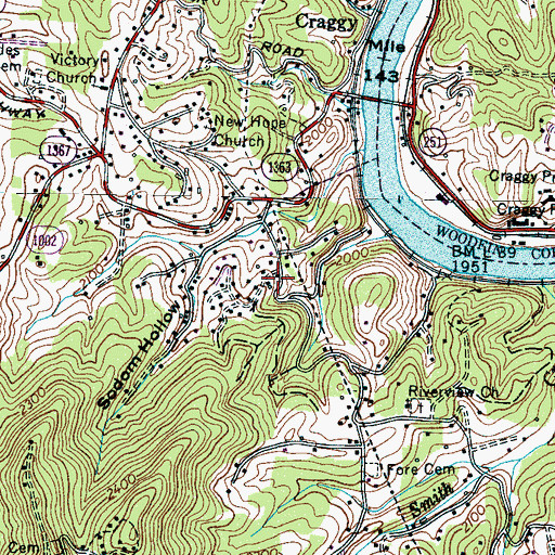Topographic Map of Venable Elementary School, NC