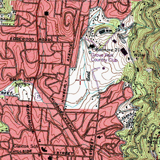 Topographic Map of Norwood Park, NC