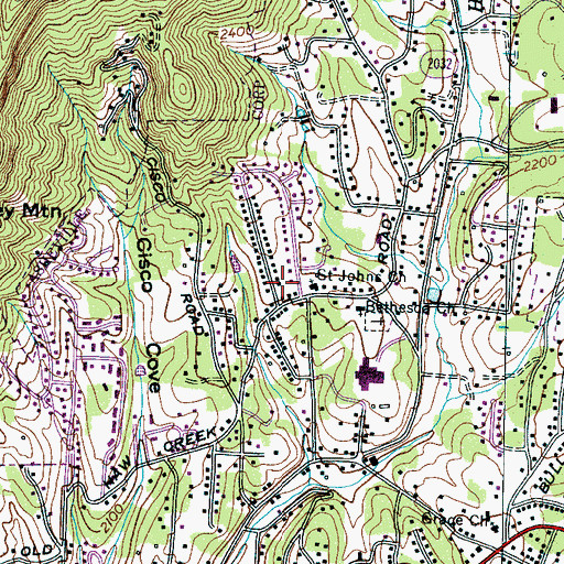 Topographic Map of Dogwood Grove, NC