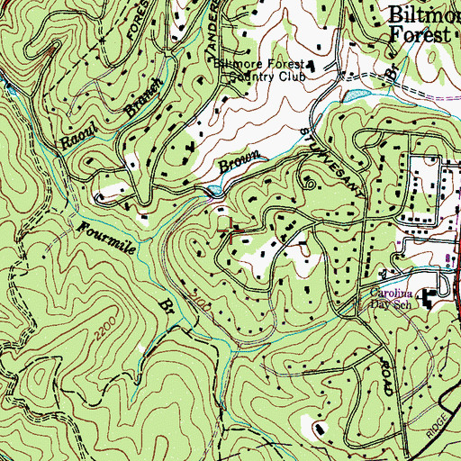 Topographic Map of Brooklawn Park, NC