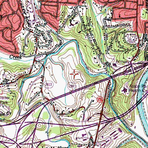 Topographic Map of Venable Community, NC