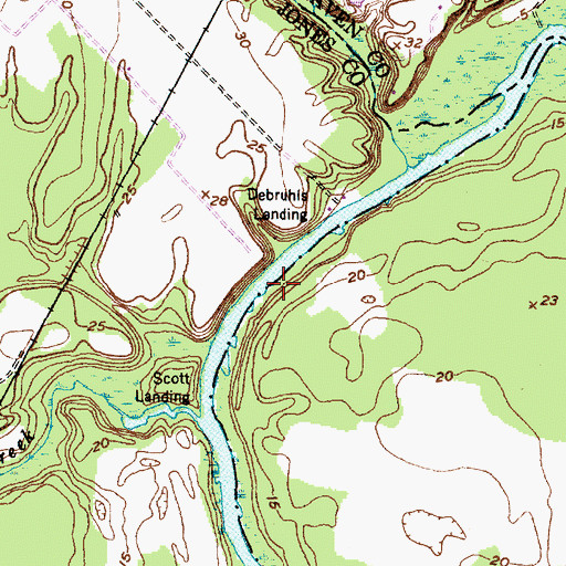 Topographic Map of White Rock Landing, NC