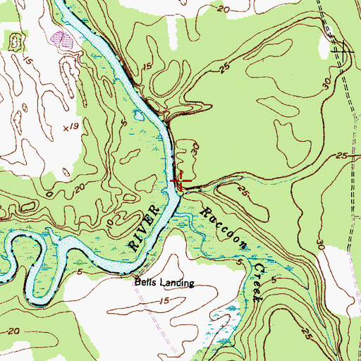 Topographic Map of Taylor Landing, NC
