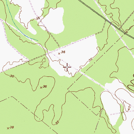 Topographic Map of Brice Creek Pocoson, NC