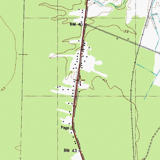 Topographic Map of Chadwick, NC