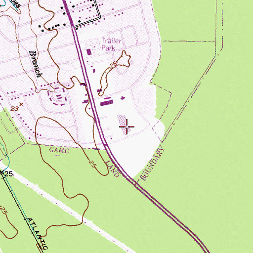 Topographic Map of Cherry Plaza Shopping Center, NC