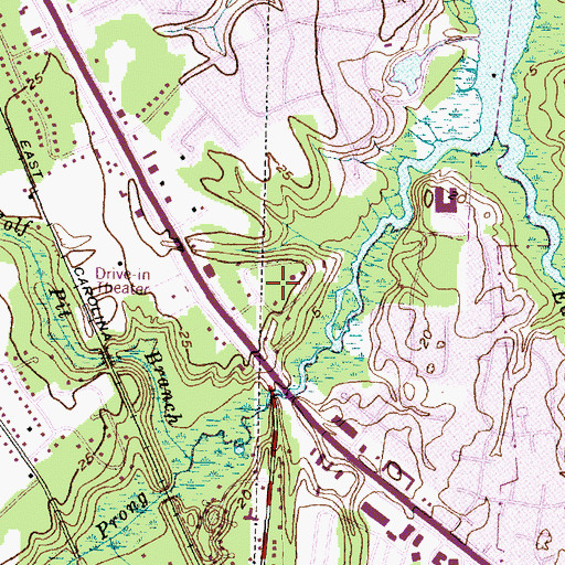 Topographic Map of Sherwood Forest, NC
