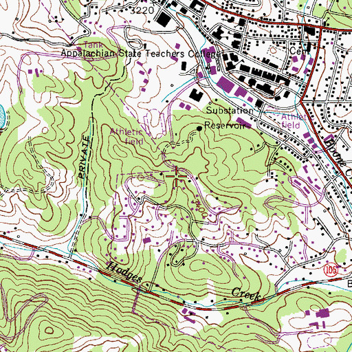 Topographic Map of Dougherty Heights, NC