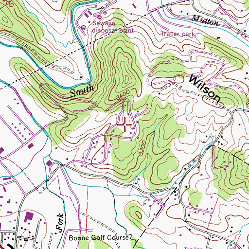 Topographic Map of Blairmont, NC