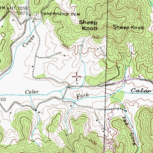 Topographic Map of Dale and Demkos Mine, NC