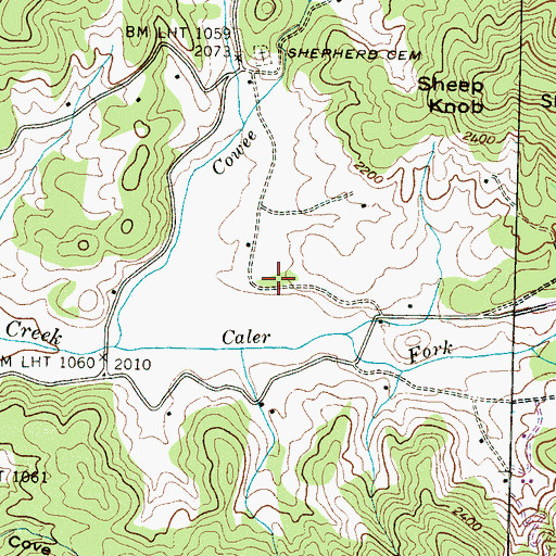 Topographic Map of Sheffield Mine, NC