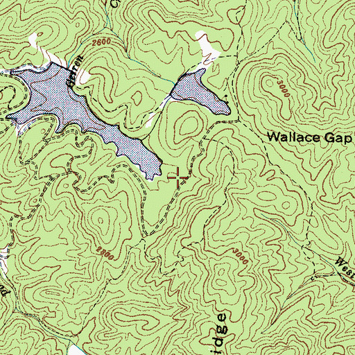 Topographic Map of Line Runner Ridge, NC