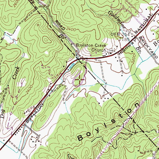 Topographic Map of Turkey Pen Gap, NC