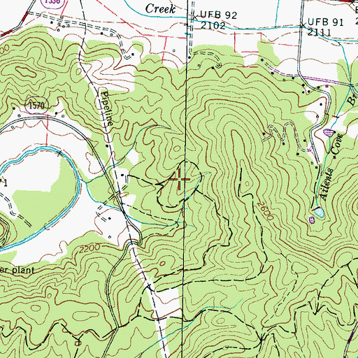 Topographic Map of Hamilton Estates, NC