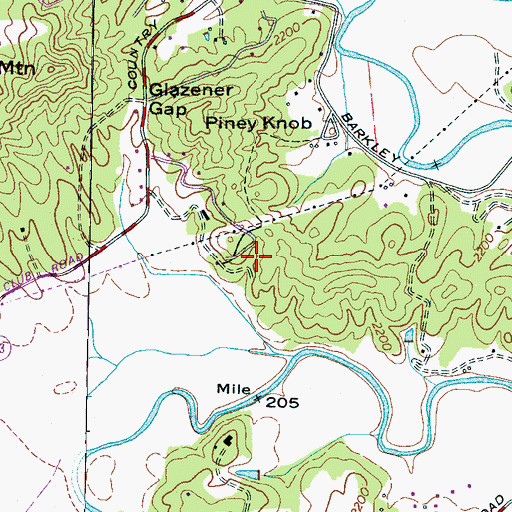 Topographic Map of Riverside Estates, NC