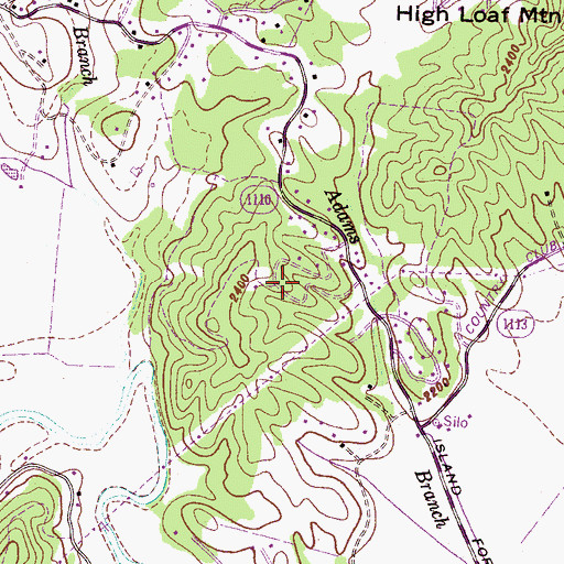 Topographic Map of Barberry Heights, NC