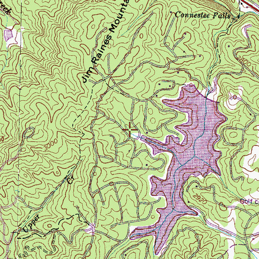 Topographic Map of Connestee Falls, NC