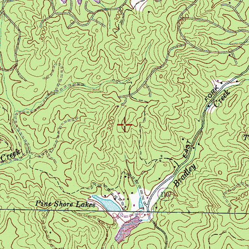 Topographic Map of Pine Shore Lakes, NC