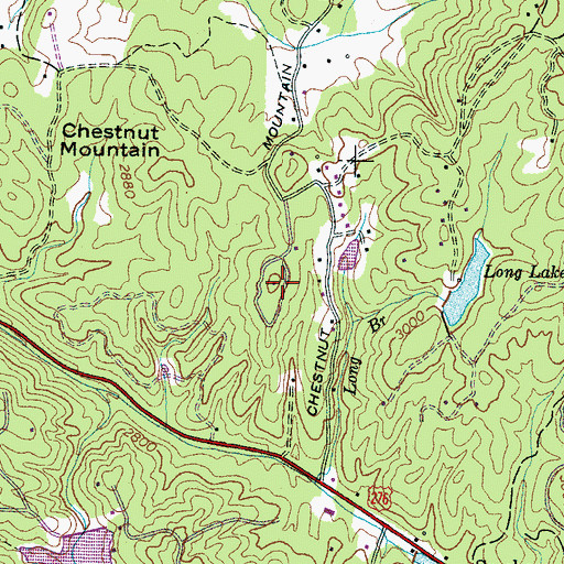 Topographic Map of Slick Rock, NC