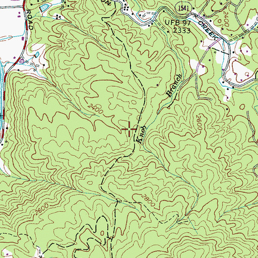 Topographic Map of Knob Ridge, NC