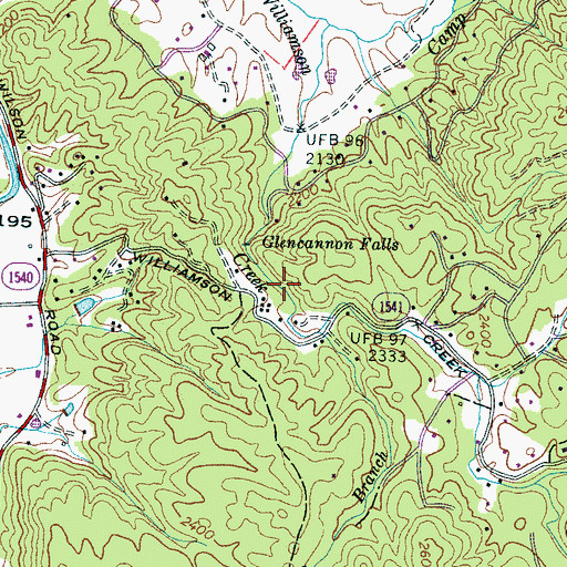 Topographic Map of Fernwood, NC