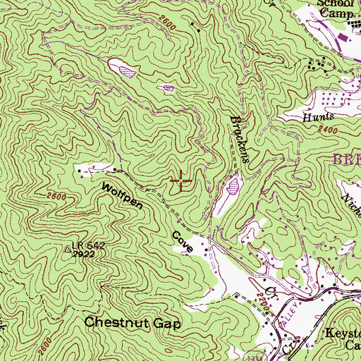 Topographic Map of Laurel Falls, NC