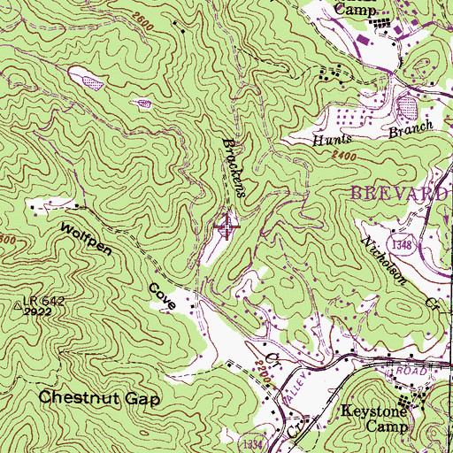 Topographic Map of Laurel Falls Lake, NC