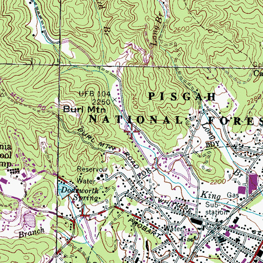 Topographic Map of Millbrook Estates, NC