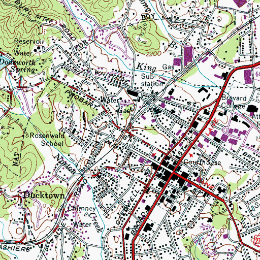 Topographic Map of Red House Inn, NC