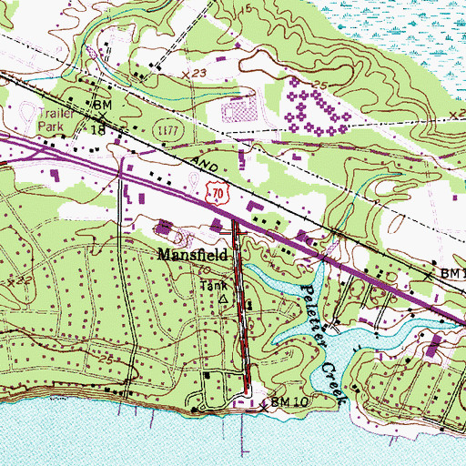 Topographic Map of Parkway Shopping Center, NC